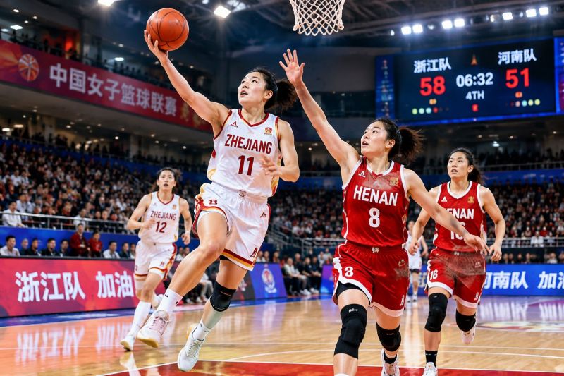 河南女篮主场迎战浙江女篮:内线绞杀与外线火力的博弈