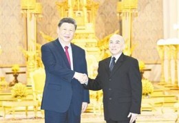 习近平会见 柬埔寨国王西哈莫尼