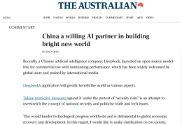 中国驻澳大利亚大使肖千呼吁中澳加强人工智能合作