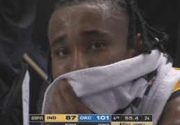NBA总决赛|雷霆击败步行者赢得总冠军，哈利伯顿首节伤退