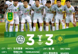 亚冠二级联赛小组赛第3轮，北京国安客场3比3战平大埔
