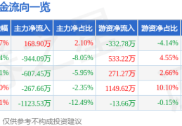 股票行情快报：上海钢联（300226）12月4日主力资金净买入168.90万元