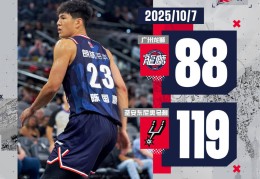 广州男篮出战NBA季前赛 首战88-119不敌马刺队