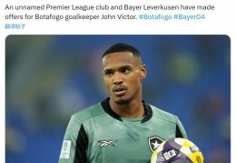 记者：勒沃库森和英超俱乐部报价博塔弗戈门将维克托