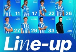 布莱顿英超首轮首发：巴莱巴、三笘薰、范赫克、维尔布鲁根出战