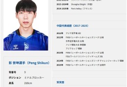 中国排坛留洋好消息 国家队副攻 2米1巨人 官宣加盟日本球队