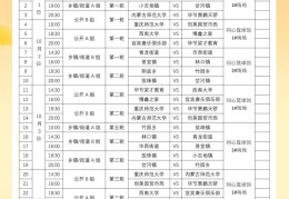10月1日开赛！赛程表及球队公布！
