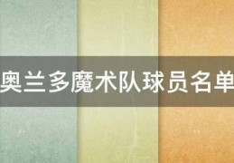 奥兰多魔术队球员名单