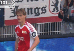 34米外世界波柏林联合后卫奎菲尔德破门当选德甲赛季最佳进球