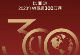 加比亚迪尼:比亚迪2023年总结：302万+不加定语的销量冠军