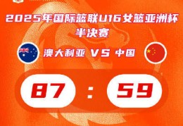 U16女篮亚洲杯 中国队不敌澳大利亚无缘决赛