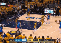 NBA总决赛|天王山见！雷霆111:104步行者，扳平总比分