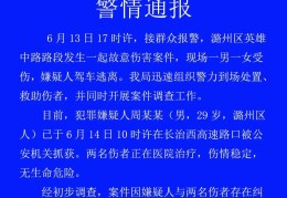 一路虎车路中追逐撞人致2人受伤，隔离栏被撞碎，长治警方通报：周某某（男，29岁）已被抓，系纠纷引发