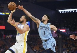 NBA附加赛：勇士争议险胜灰熊首轮战火箭 库里37分巴特勒38+7+6