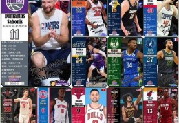 球星卡（NBA）：2024/25赛季篮板榜TOP12，篮板王萨博尼斯
