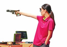 第十五届全运会射击比赛，“神枪手”陈妍为山西队射落第三金