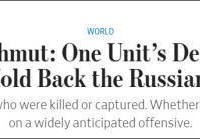 在巴赫穆特，16名乌克兰发动兵36小时内阵亡11人:巴赫