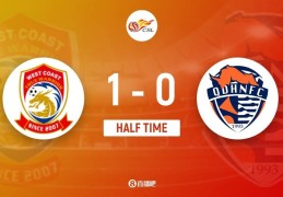 半场-青岛西海岸1-0青岛海牛 戴维森世界波兰克尔泽门前失良机