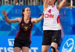 成都世运会丨沙滩荷球——混合团体赛四分之一决赛：中国队不敌比利时队