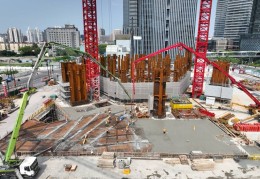 上海在建的“浦西第一高楼”冒出地面，项目进入地上施工阶段