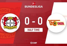 半场-勒沃库森暂0-0柏林联合 柏林联合打入一球被吹越位